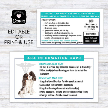editable custom printable ADA law cards
